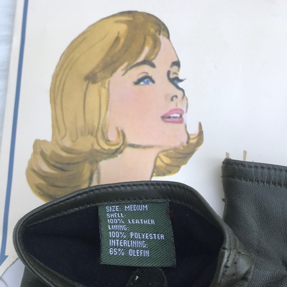 LEATHER GLOVES GREEN - Picture 6 of 7